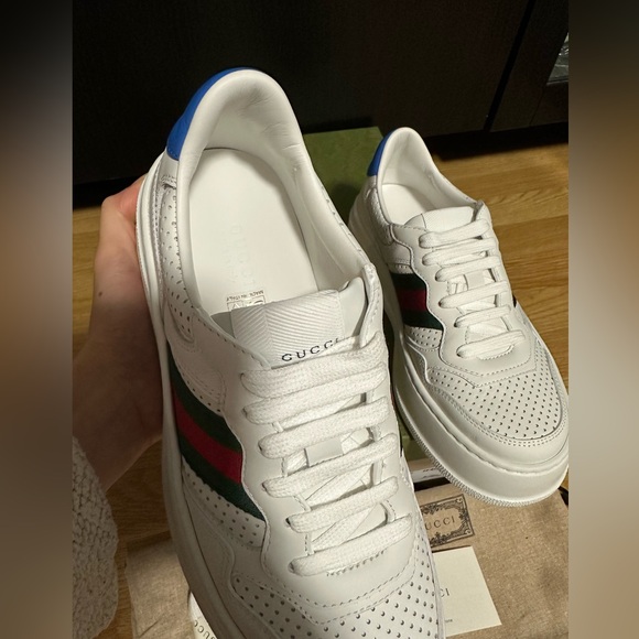 💯%Authentic!Brand New!Gucci WOMEN'S SNEAKER WITH WEB platform sneakers 37.5/7.5 - Picture 6 of 8